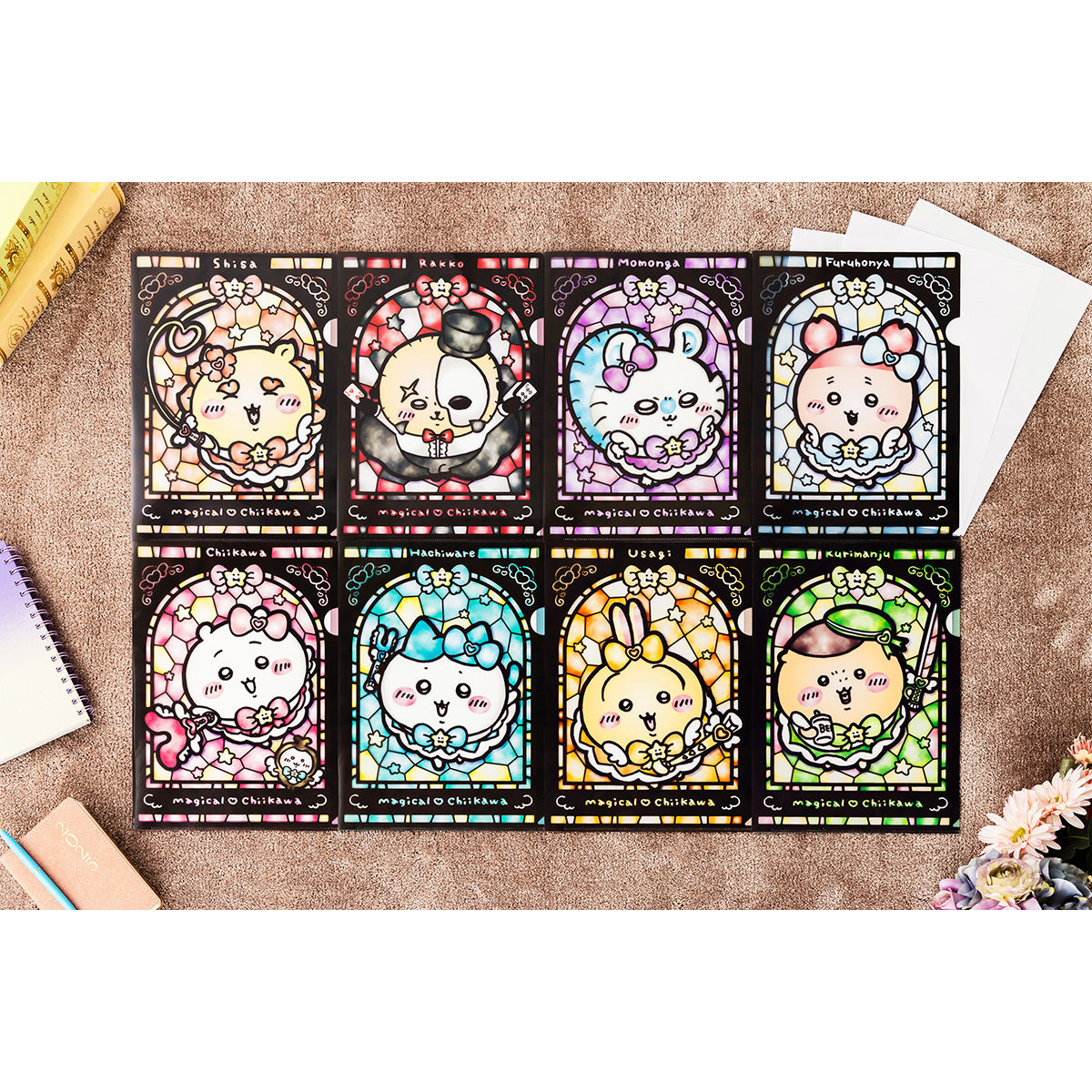Chiikawa Magical Chiikawa Stained Glass Style Clear File (Rakko)