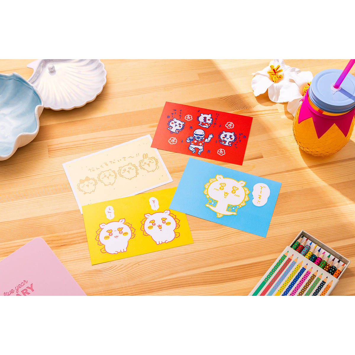 Chiikawa Shisa's Souvenir Shop Letterpress Postcard (Pui)