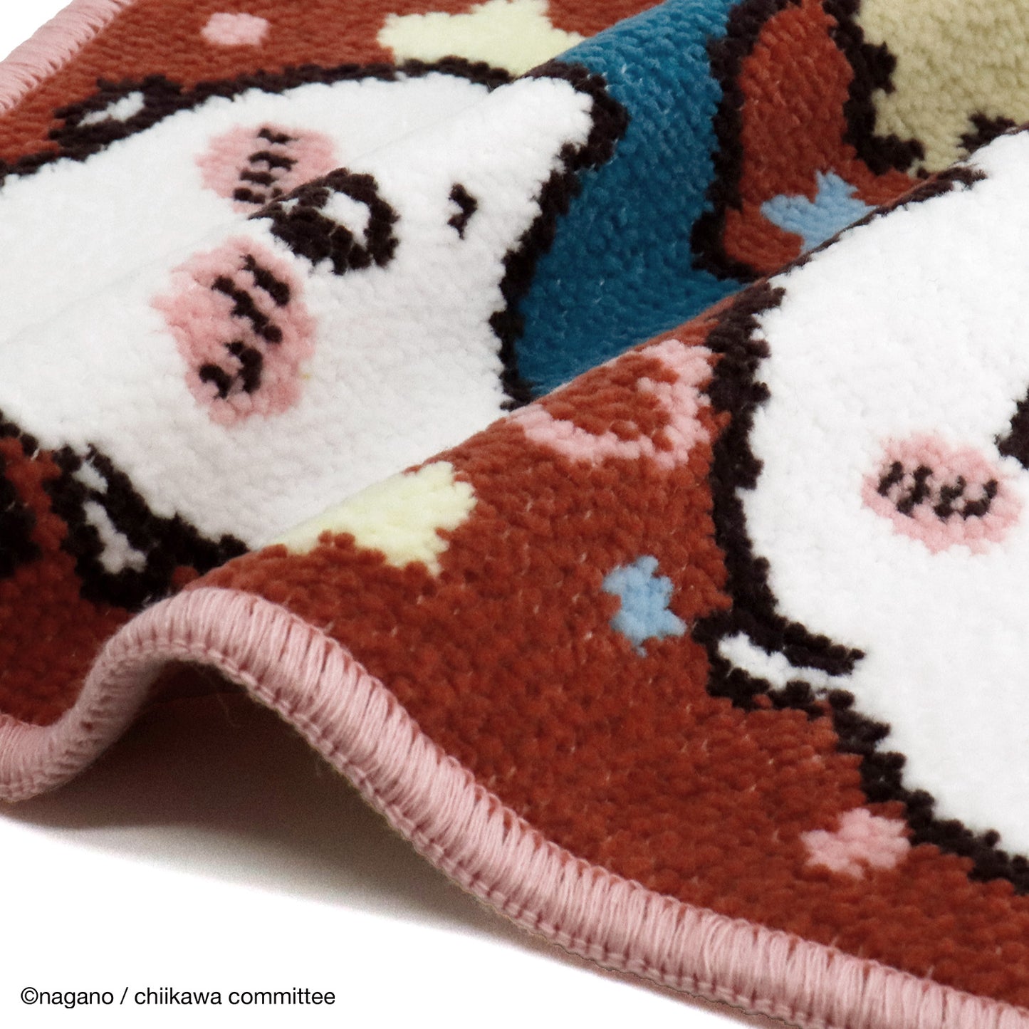 ちいかわ シェニール織タオルハンカチ(キラキラ ピンク)