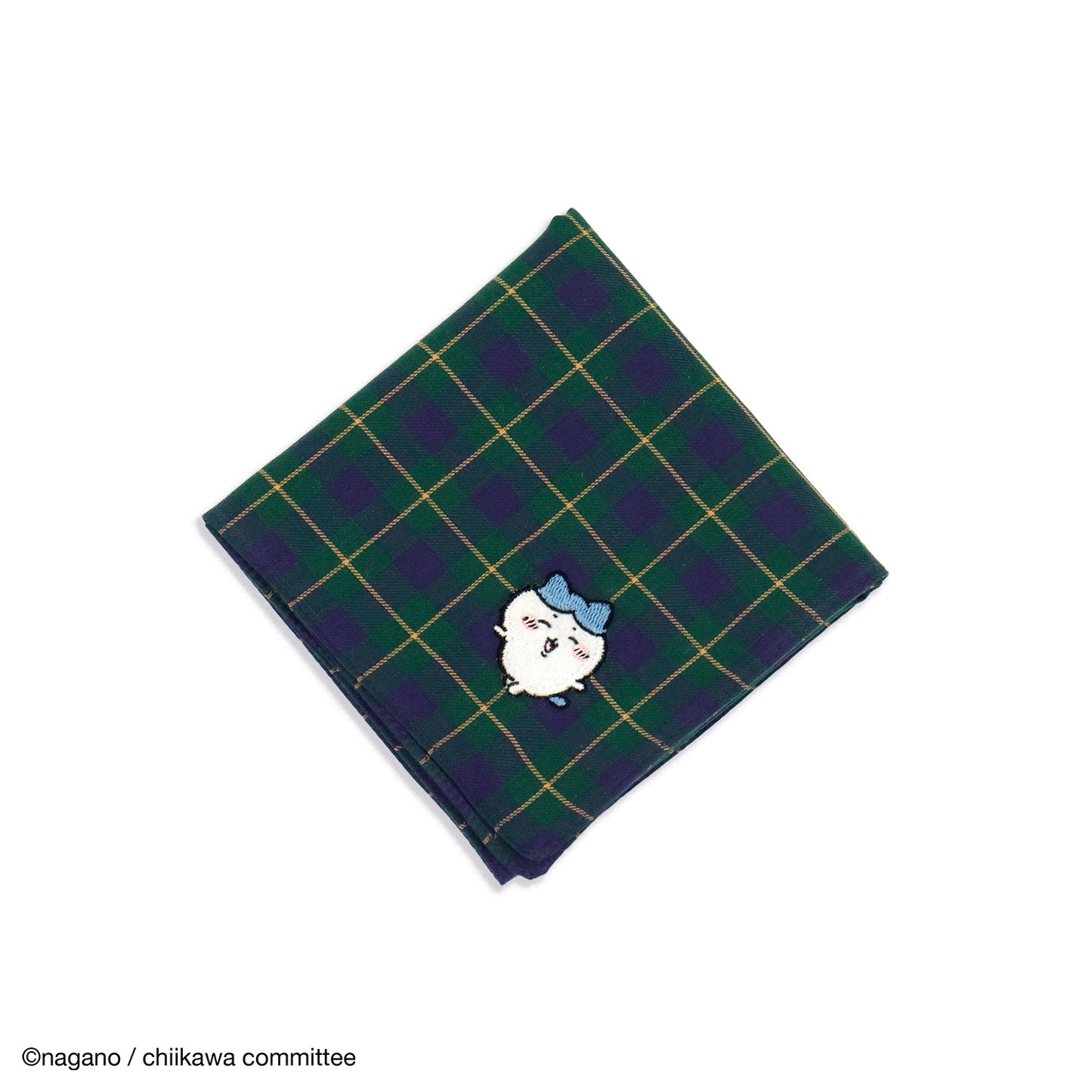 Chiikawa Fabric Handkerchief (Tartan Check A Green)