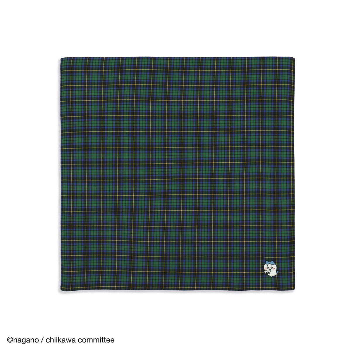 Chiikawa Fabric Handkerchief (Tartan Check B Green)