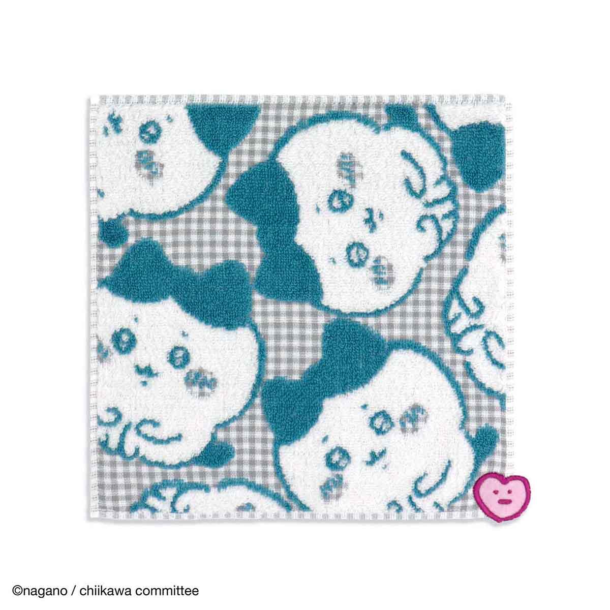 Chiikawa Towel Handkerchief (Little Check Blue)