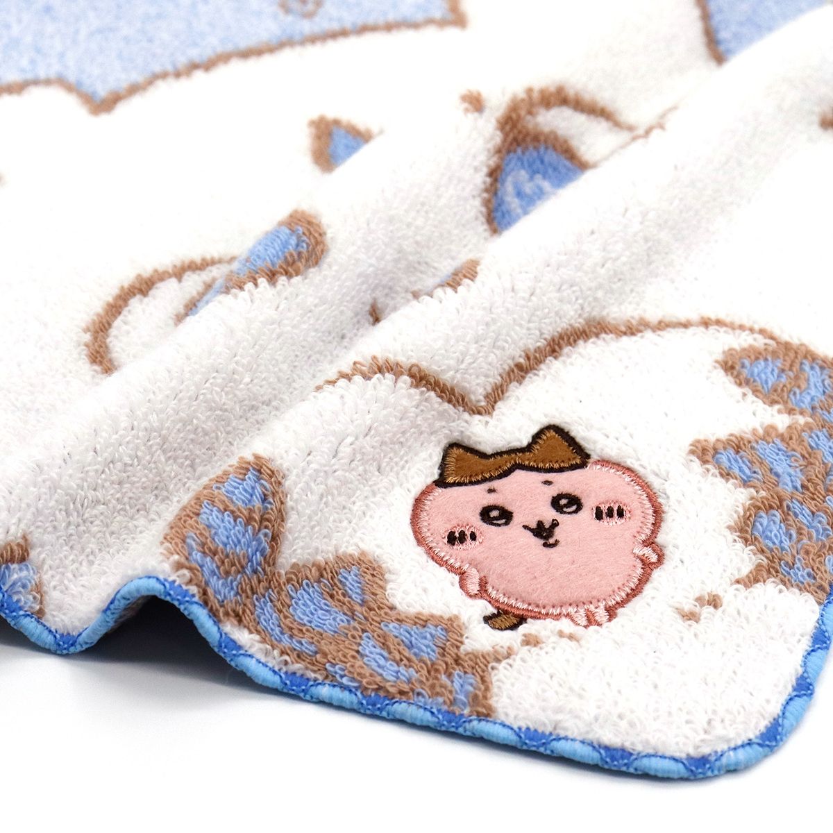 ちいかわ タオルハンカチ(かたまってるよ ブルー)