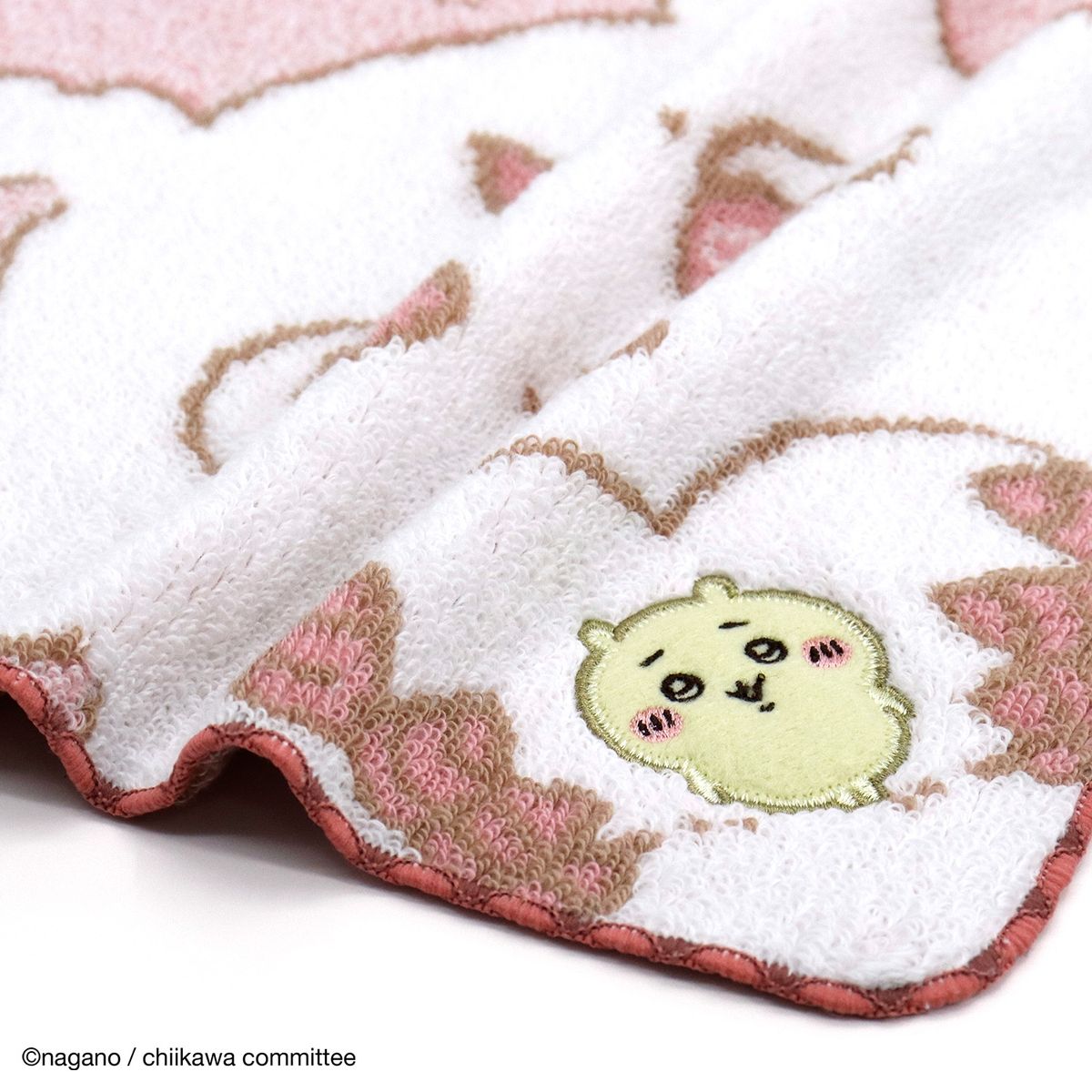 ちいかわ タオルハンカチ(かたまってるよ ピンク)