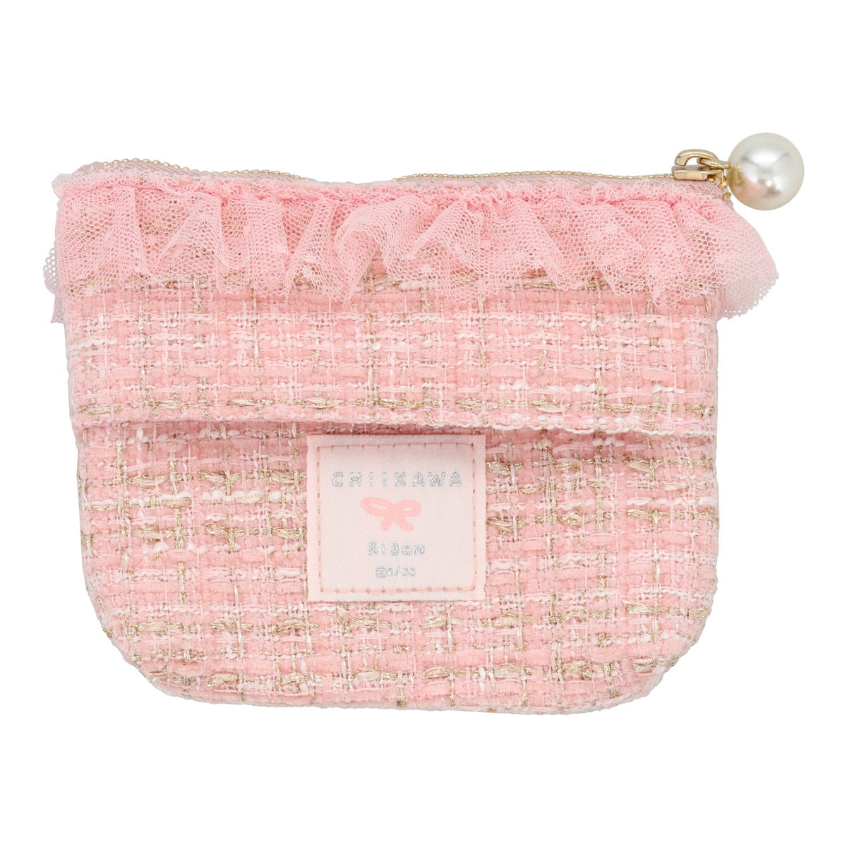 ちいかわ ツイードティッシュポーチ(ちいかわリボン)