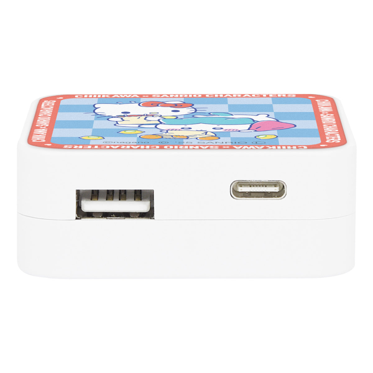 ちいかわ×サンリオキャラクターズ スーパーマーケットなUSB/USB Type-C ACアダプタ(ハチワレ&ハローキティ)