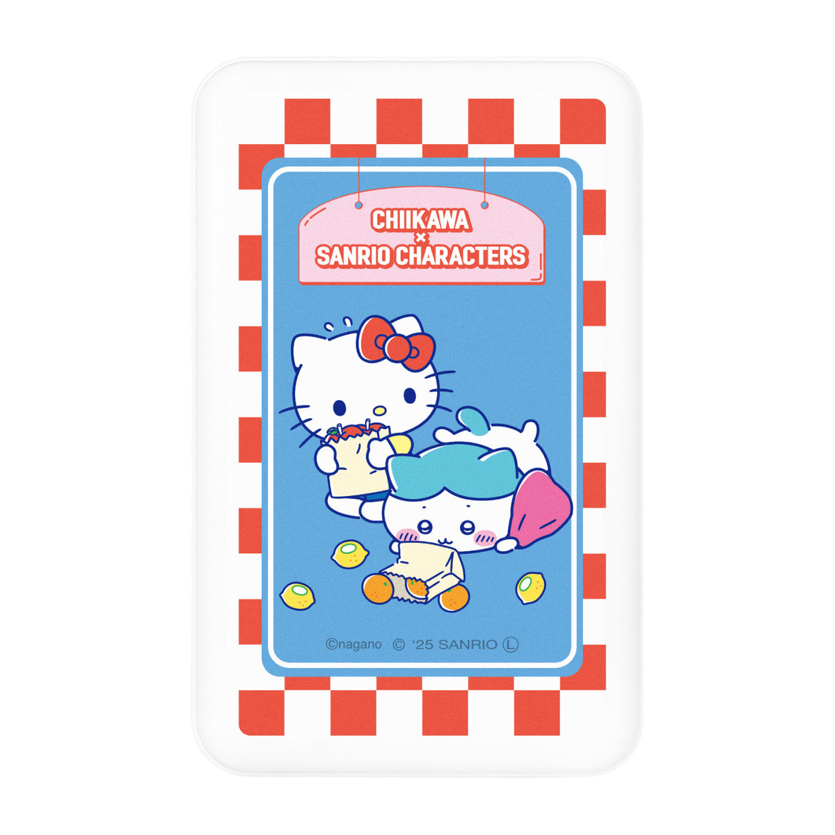 치이카와 × 산리오 캐릭터즈 MagSafe 호환 무선 리튬 충전기 5000mAh (가르마 & 헬로키티)