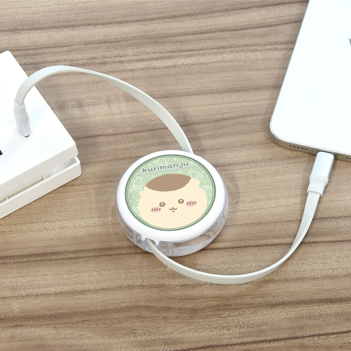 吉伊卡哇 USB Type-C相容 同步&充電卷線電纜(栗子饅頭)
