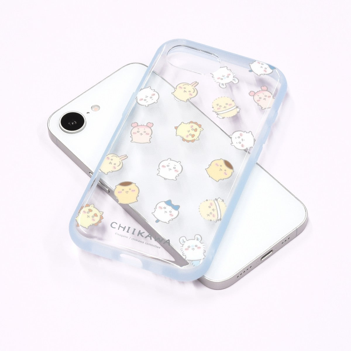 치이카와 IIIIfit 클리어 iPhone 16e 호환 케이스 (총무늬)