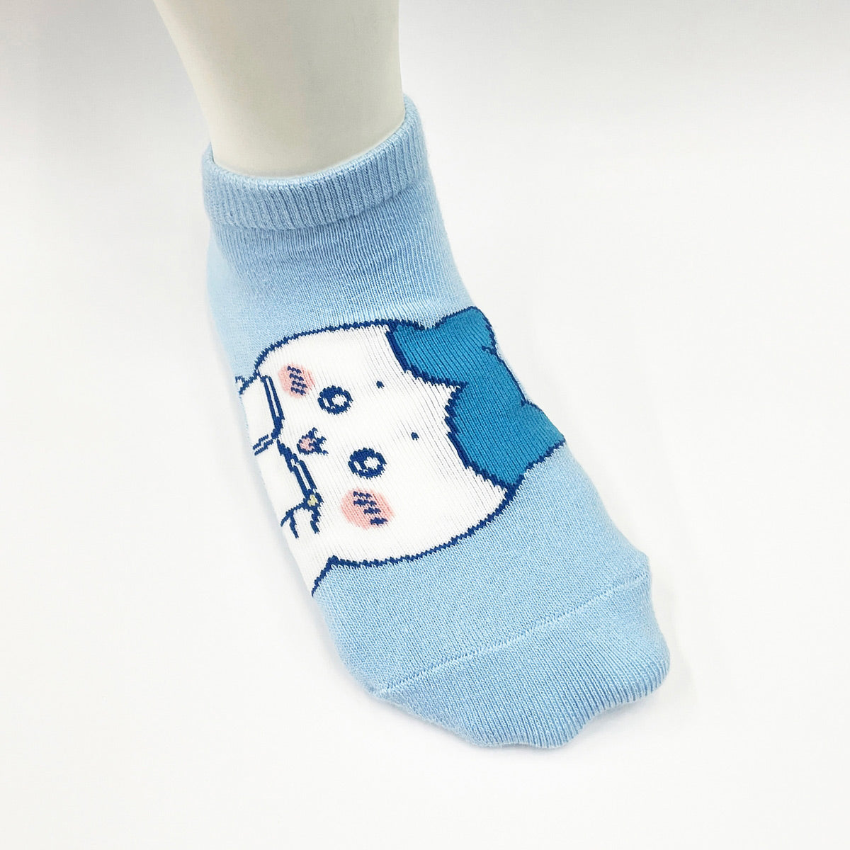 Chiikawa Sneaker-Length Socks (Hachiware Notebook, Sax Blue) Kids