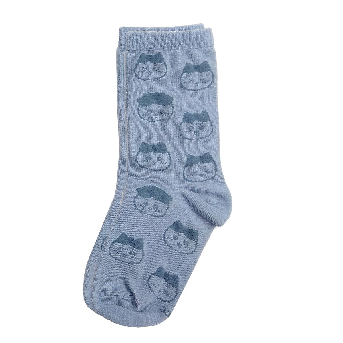 Chiikawa Crew Socks (Hachiware Face All-Over Pattern) Kids' Size