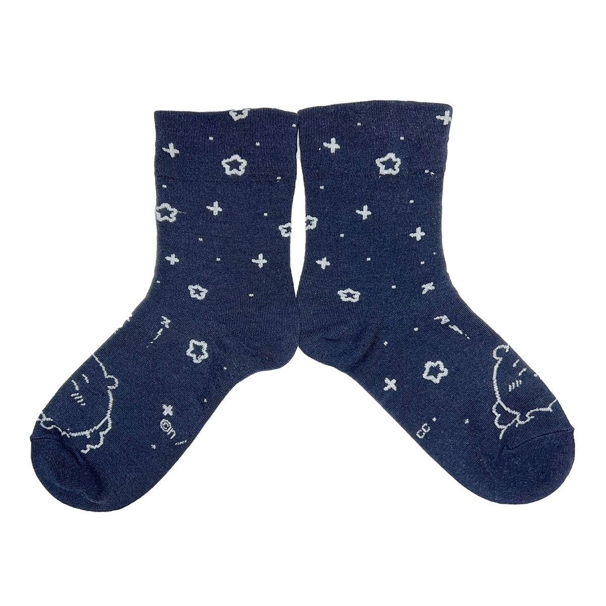 Chiikawa Lamé Crew Socks (Chiikawa Navy) Women's Size