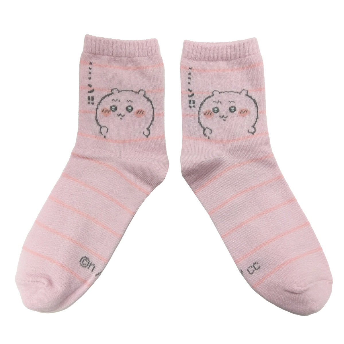 Chiikawa Crew Socks (Chiikawa Determination Pink)