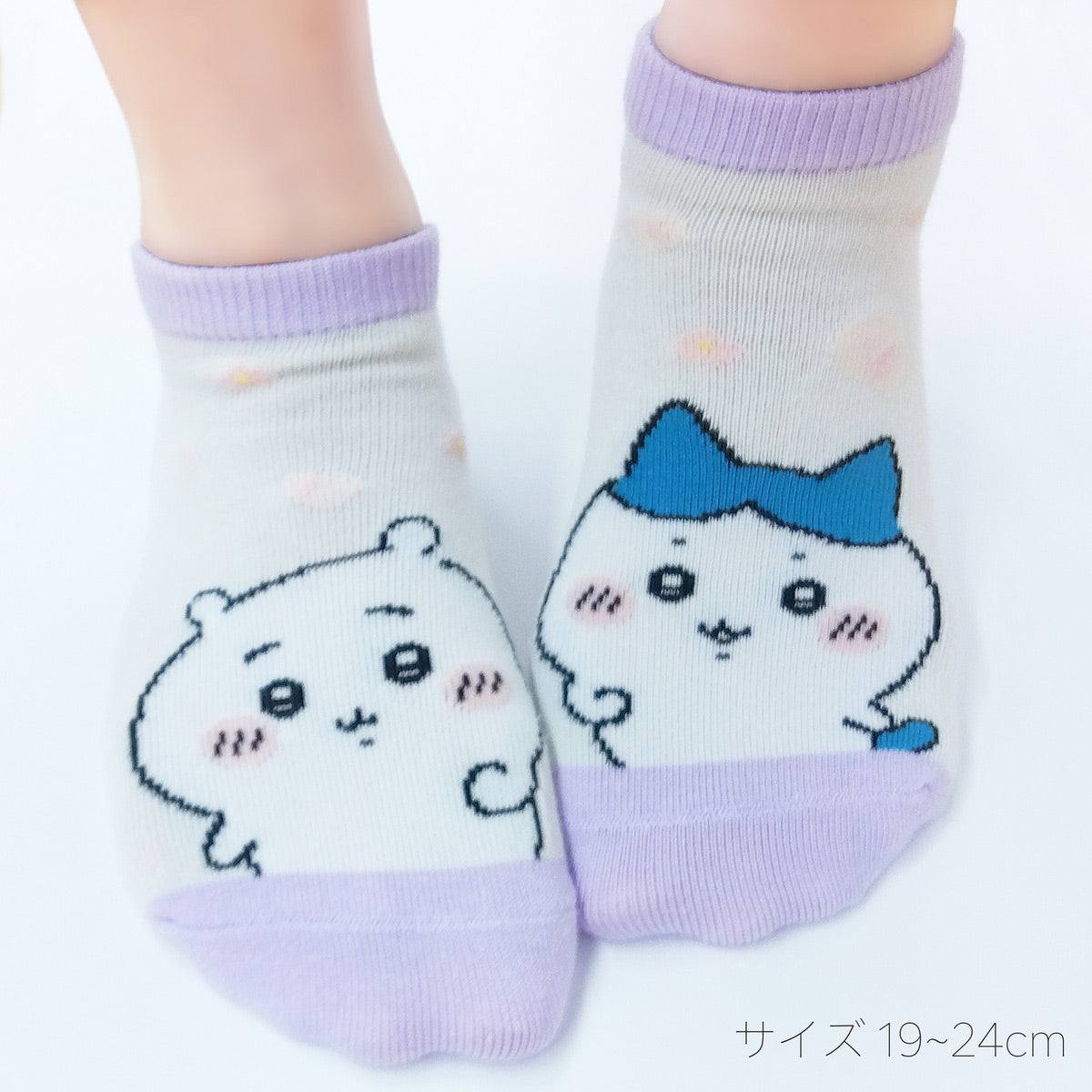 ちいかわ スニーカー丈ソックス(ちいかわハチワレ左右)