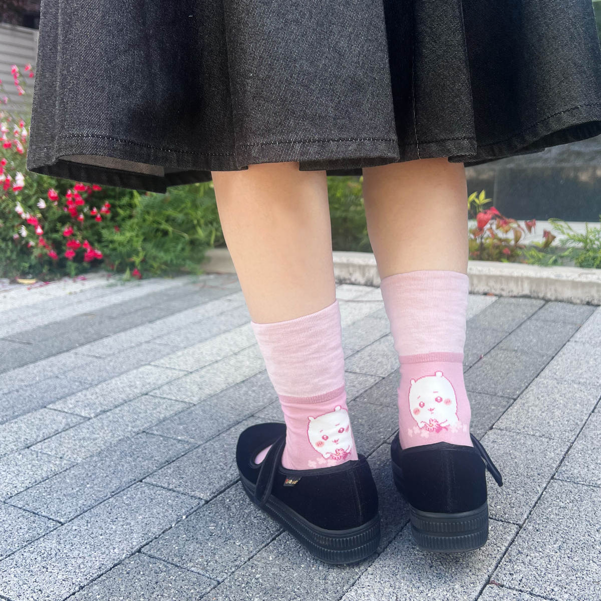 吉伊卡哇 翻边中筒袜(吉伊卡哇)女士款