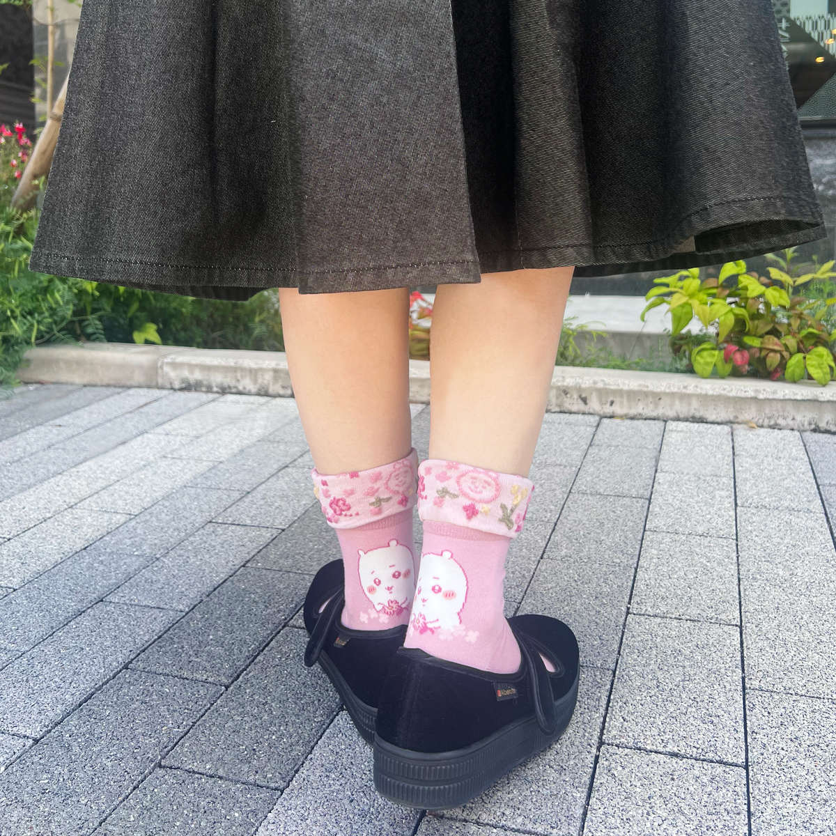 吉伊卡哇 翻边中筒袜(吉伊卡哇)女士款