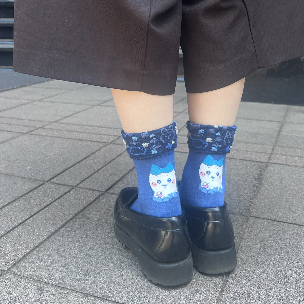 吉伊卡哇 翻边中筒袜(哈奇喵)女士款
