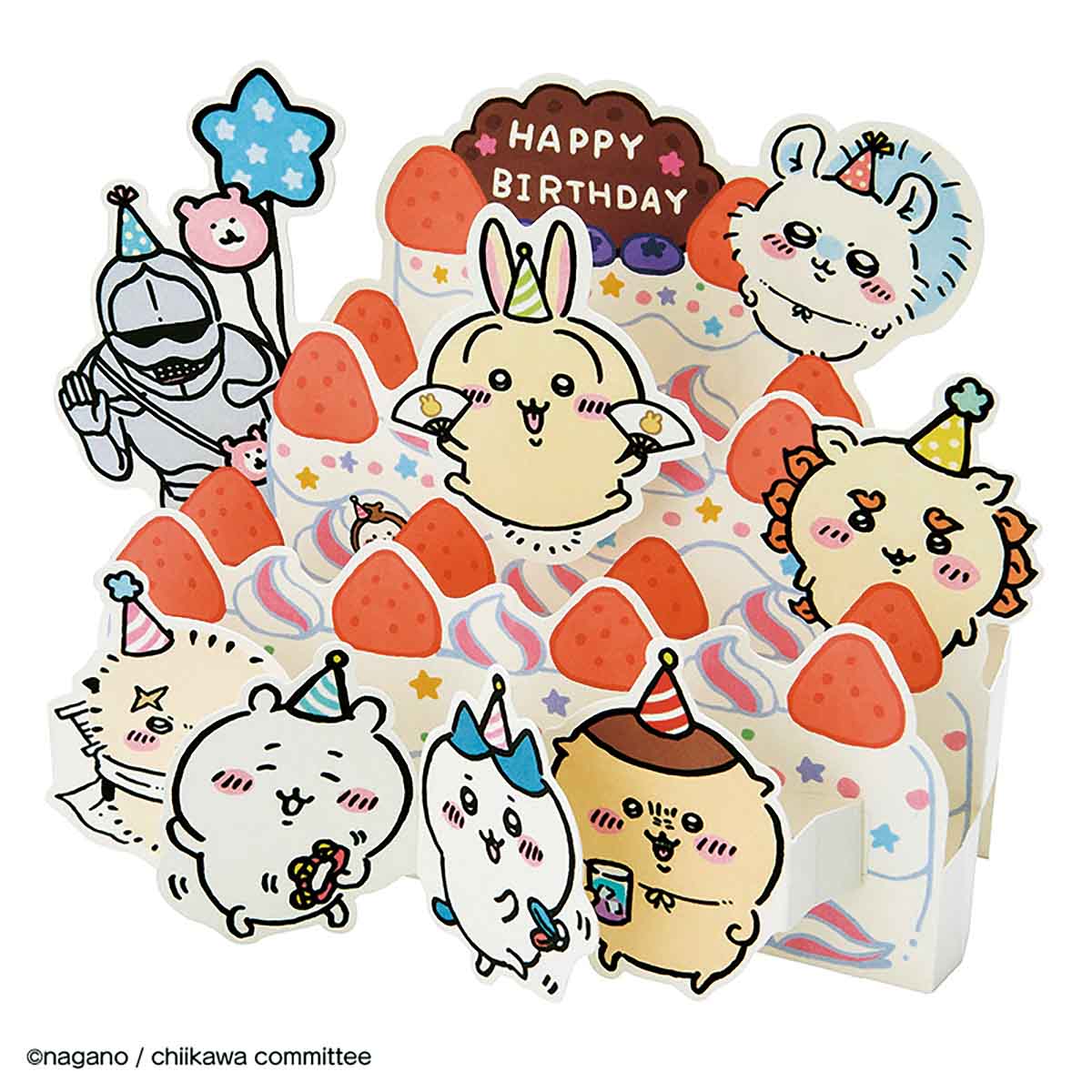 Chiikawa Greeting Card (Birthday - Stand-Up Birthday Cake)