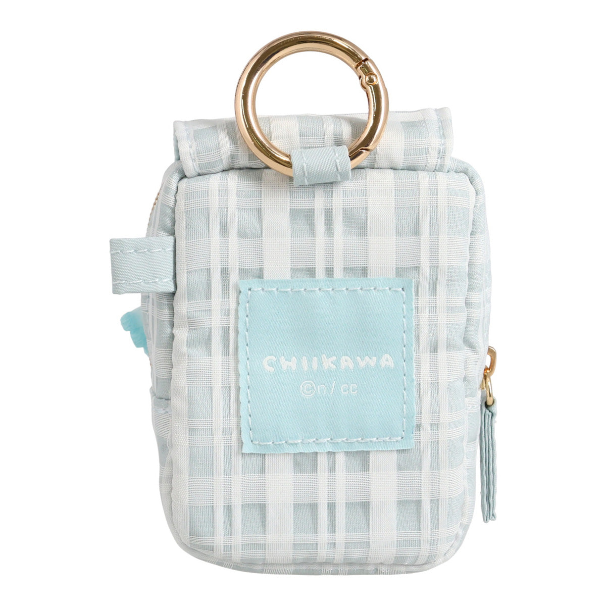 ちいかわ カラビナ付きミニポーチ(チェック・ハチワレ)