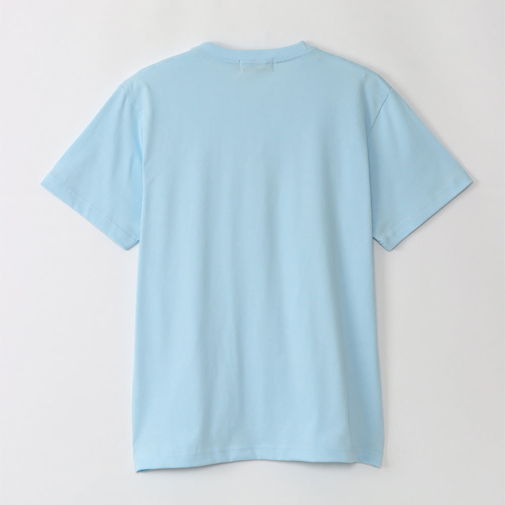Chiikawa Excited to Go Out! T-Shirt (Hachiware and Camera Light Blue)