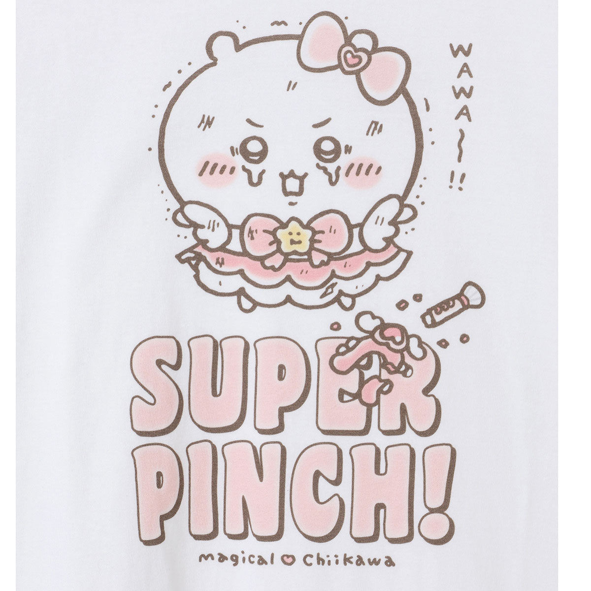 치이카와 초매지컬 치이카와 빅T셔츠 SUPER PINCH! 화이트
