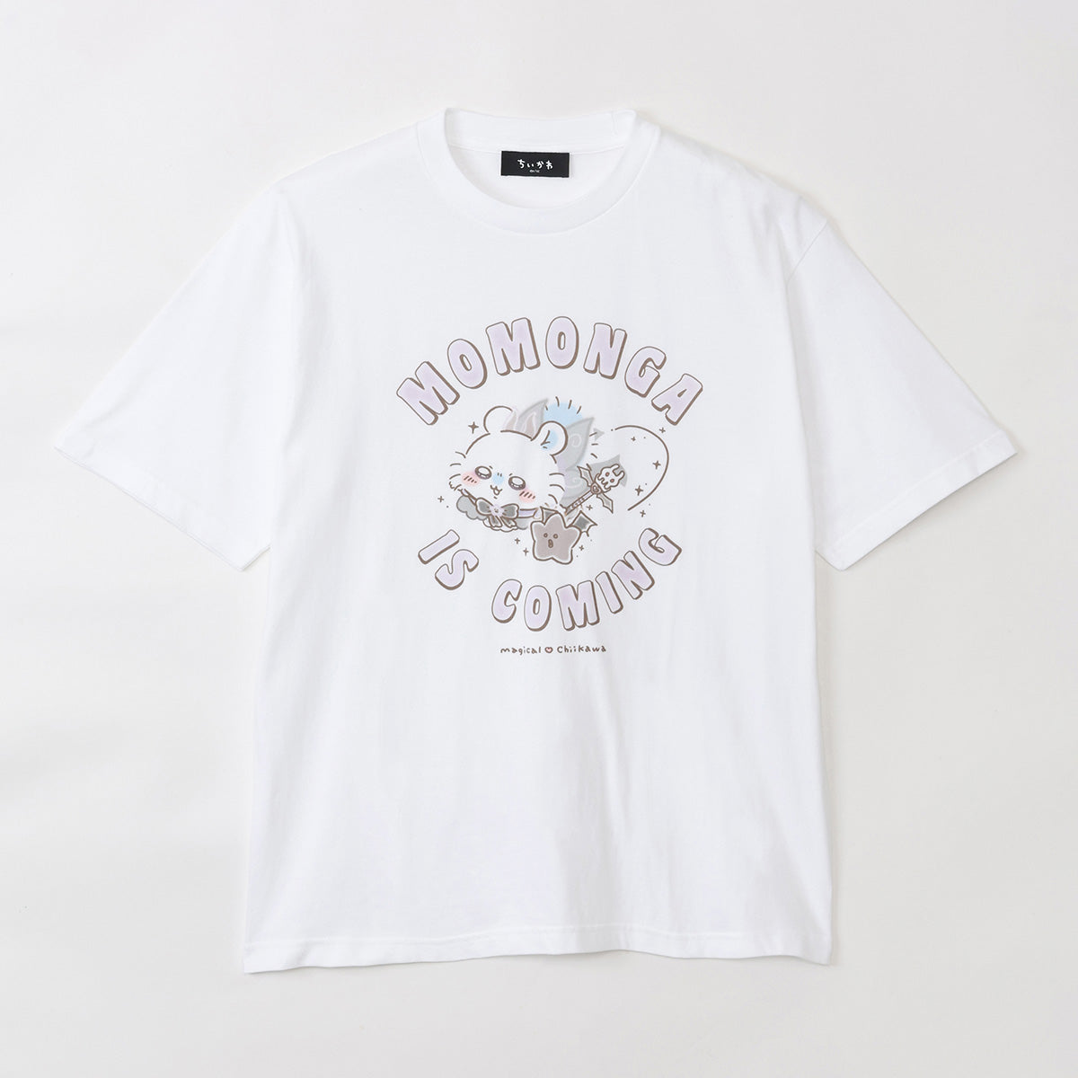 치이카와 초매지컬 치이카와 빅T셔츠 MOMONGA IS COMING 화이트