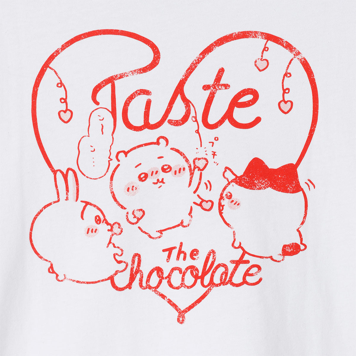 치이카와 티셔츠 하트 화이트