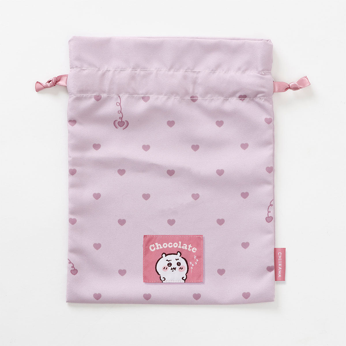 Chiikawa Drawstring Pouch Heart Chocolate Chiikawa Pink