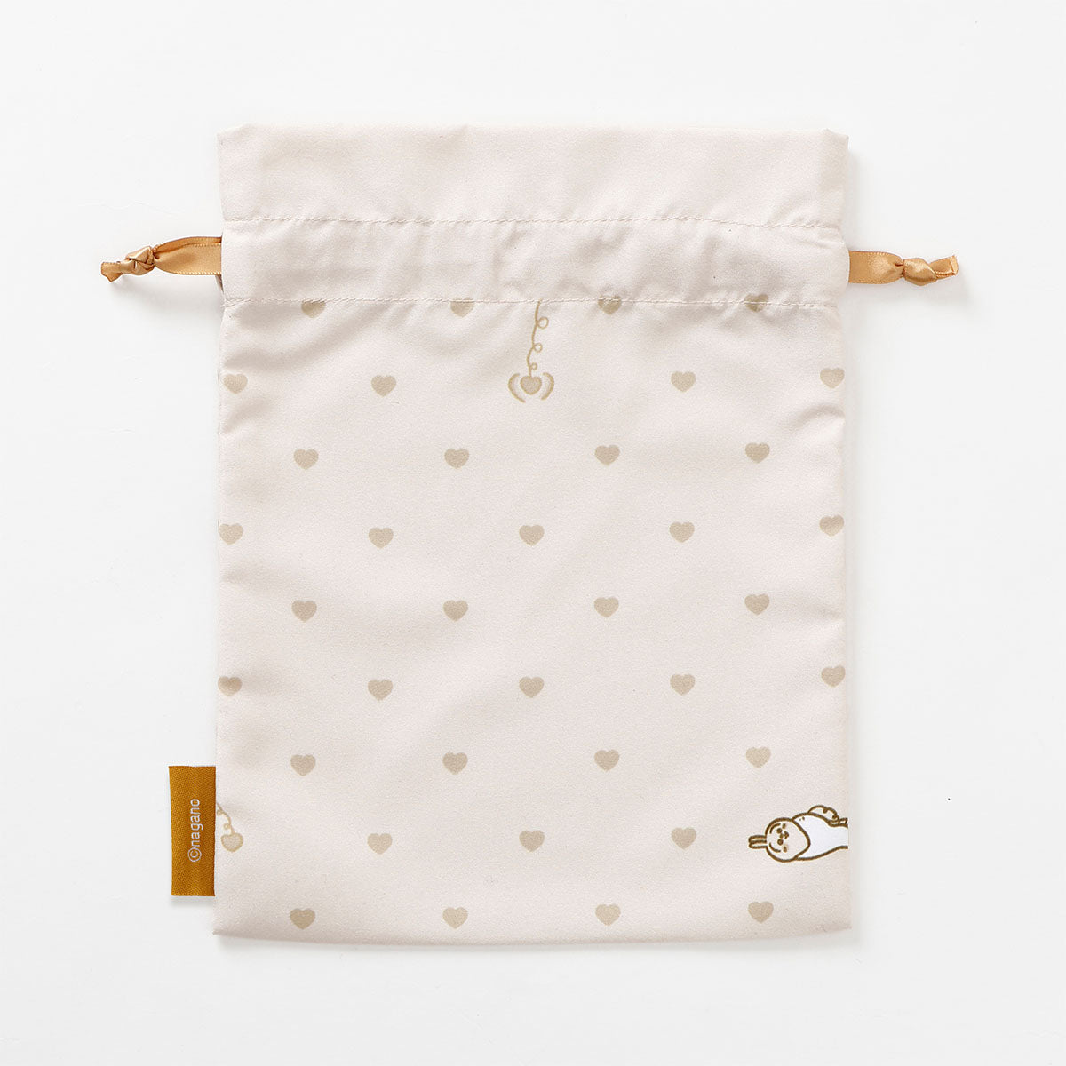 Chiikawa Drawstring Pouch Heart Chocolate Usagi Yellow