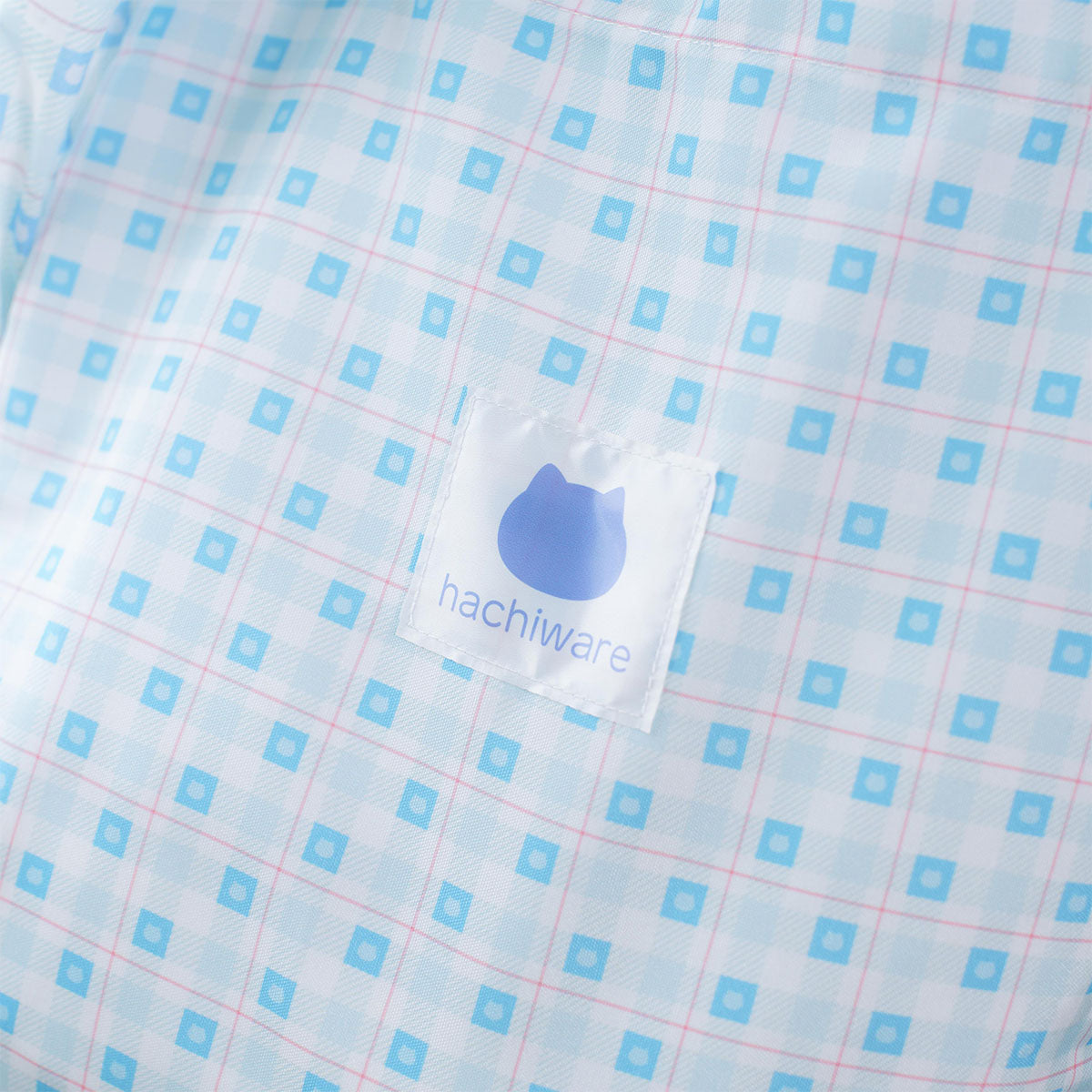 ちいかわ チェックシリーズ トートバッグ(チャーム付き)ハチワレ ブルー