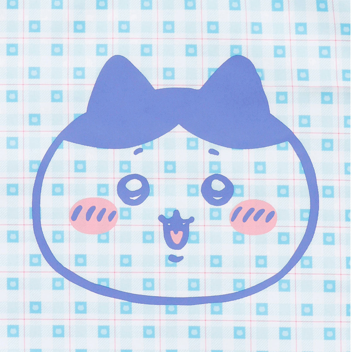 ちいかわ チェックシリーズ トートバッグ(チャーム付き)ハチワレ ブルー