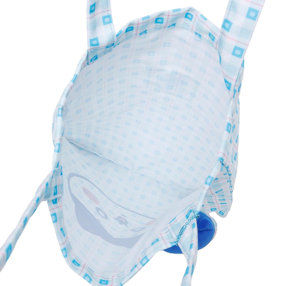 ちいかわ チェックシリーズ トートバッグ(チャーム付き)ハチワレ ブルー