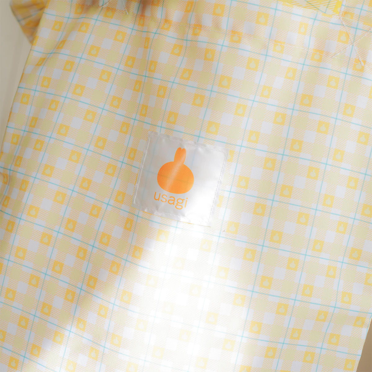 ちいかわ チェックシリーズ トートバッグ(チャーム付き)うさぎ イエロー