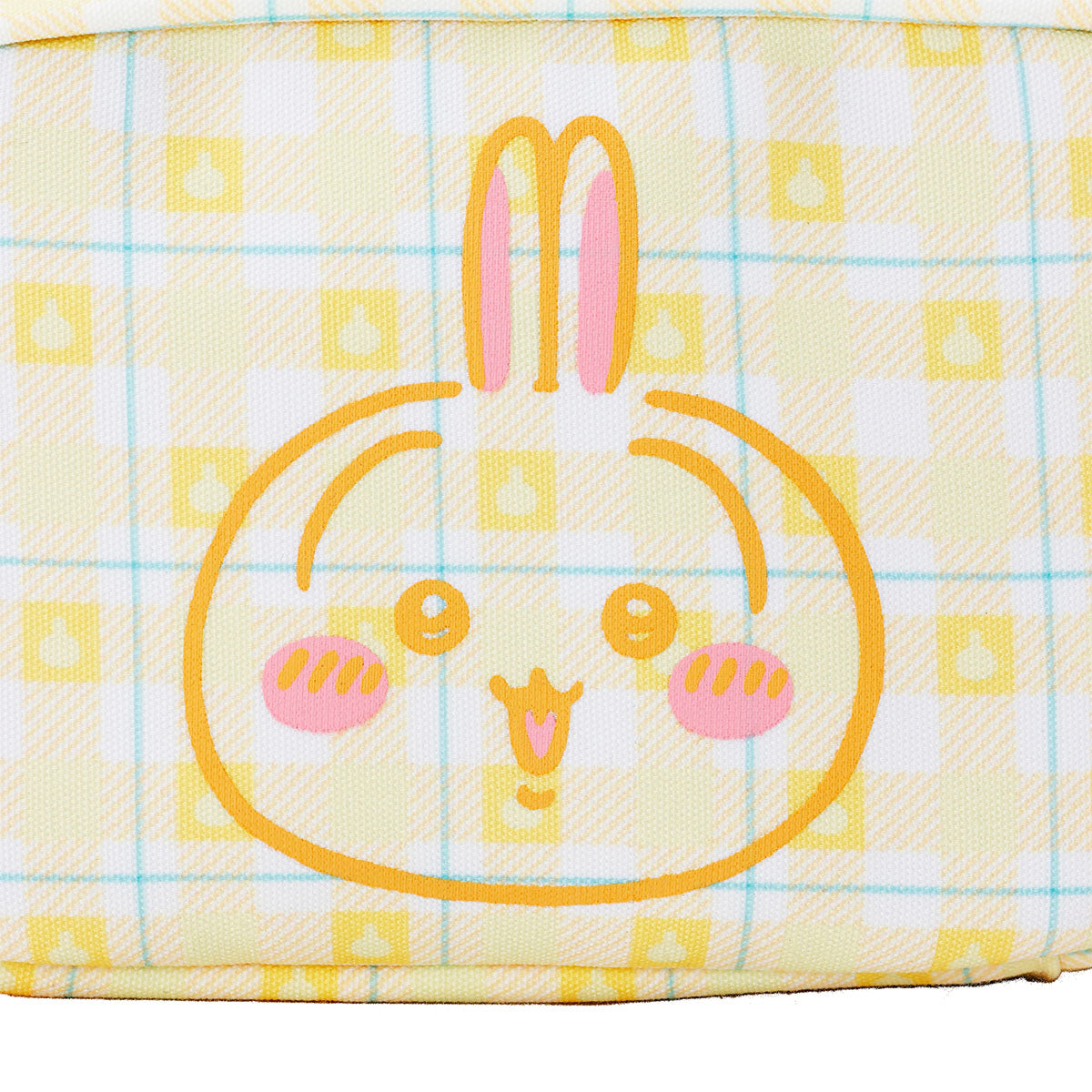 ちいかわ チェックシリーズ ポーチ うさぎ イエロー