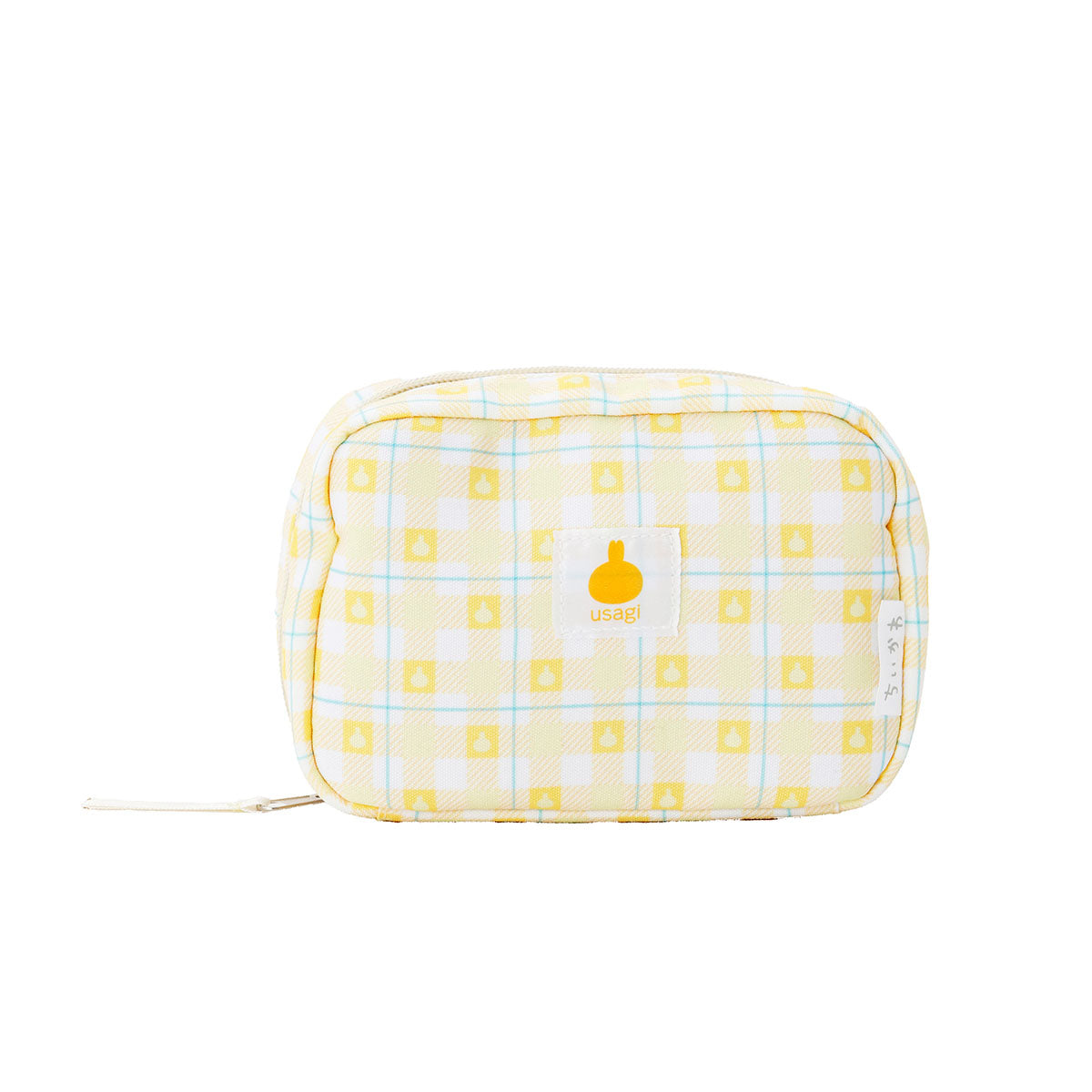 ちいかわ チェックシリーズ ポーチ うさぎ イエロー