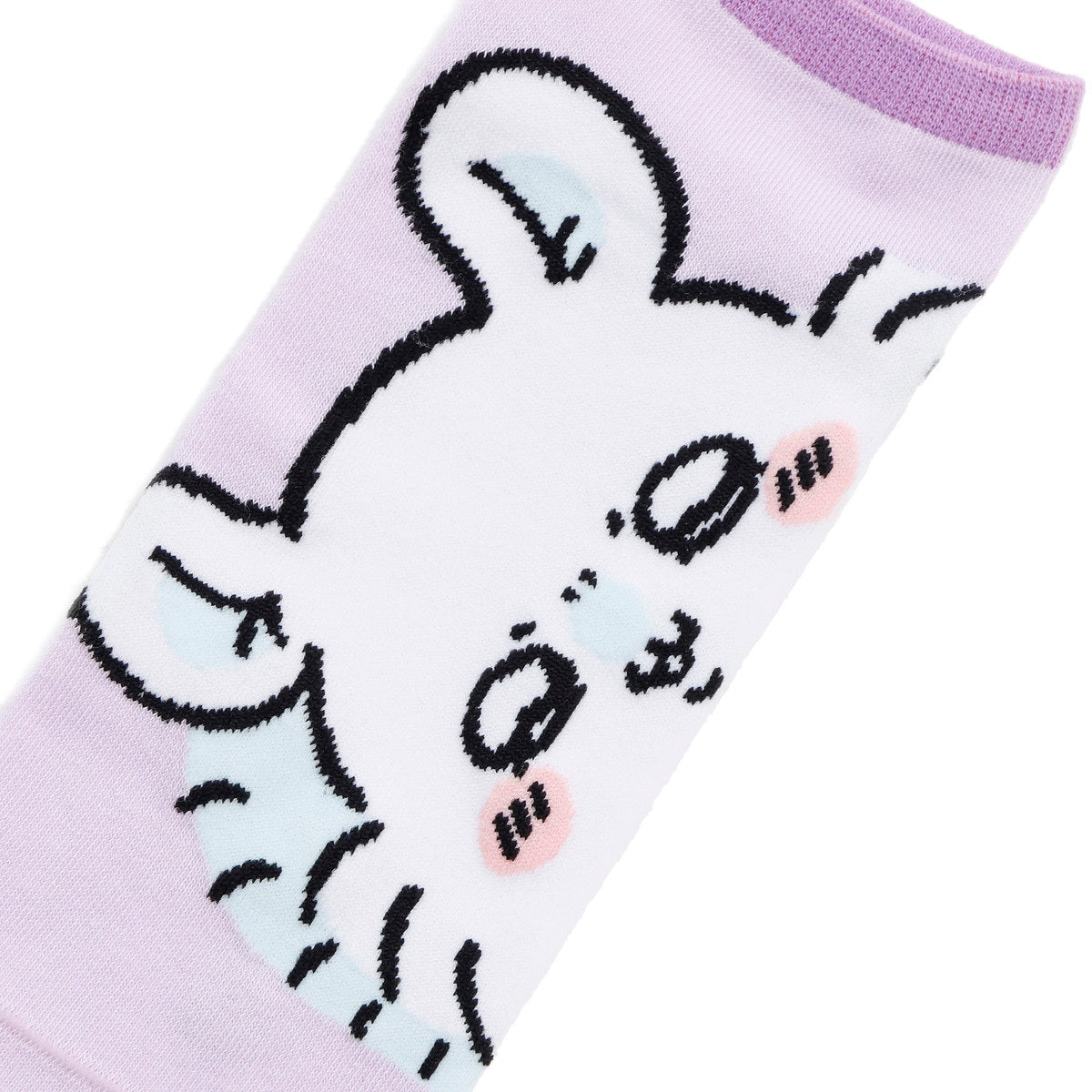 Chiikawa Crew Socks Momonga Close-Up Light Purple