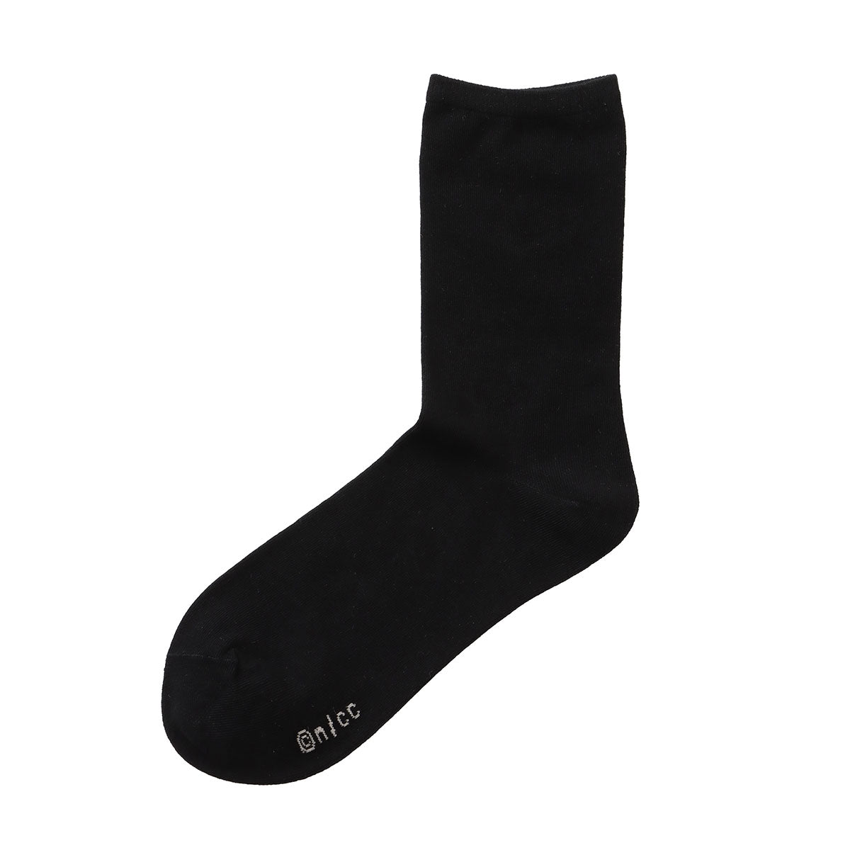 ちいかわ クルーソックス ワンポイント刺繍 ちいかわ ブラック