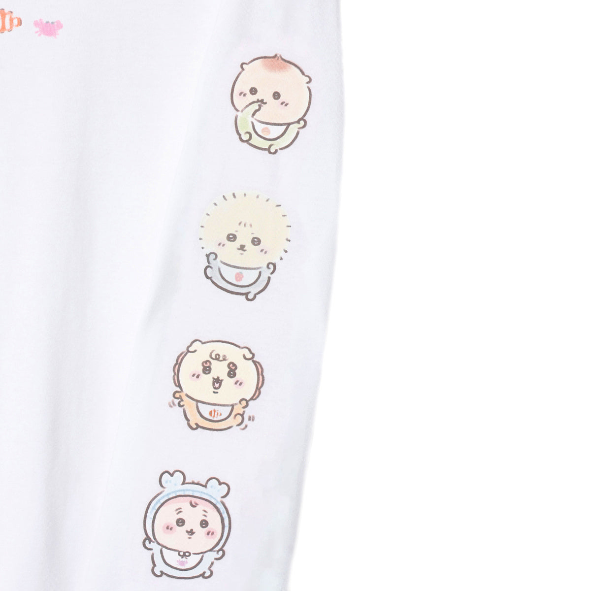 치이카와 Chiikawa Baby 긴팔 티셔츠 "아기가 되어버렸어" 화이트