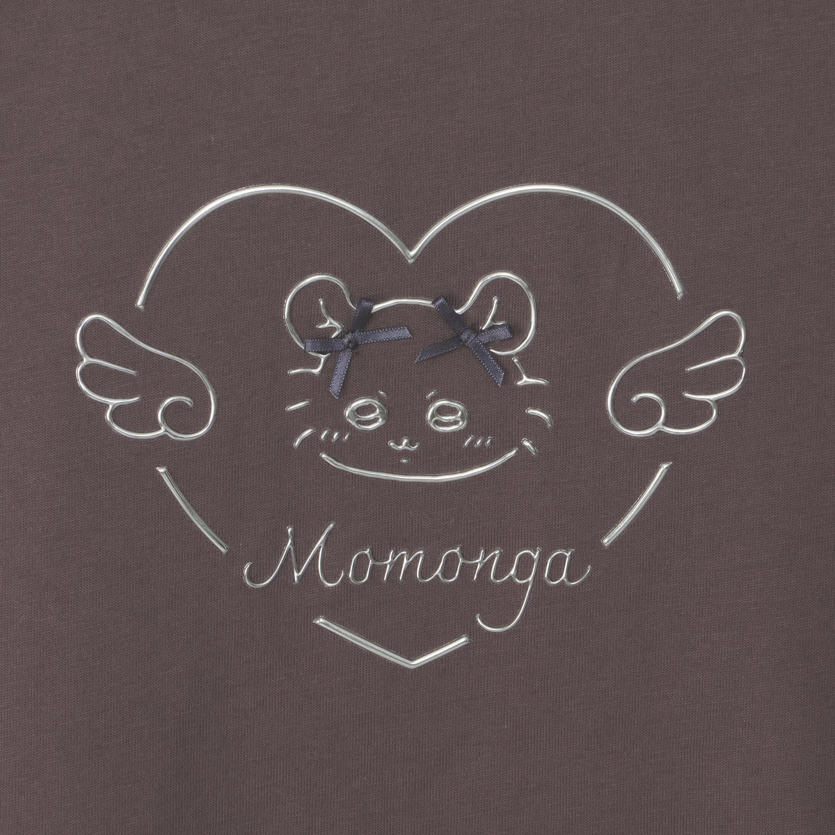 ちいかわ Go!HARAJUKU Tシャツ リボンリボン モモンガ ブラウン