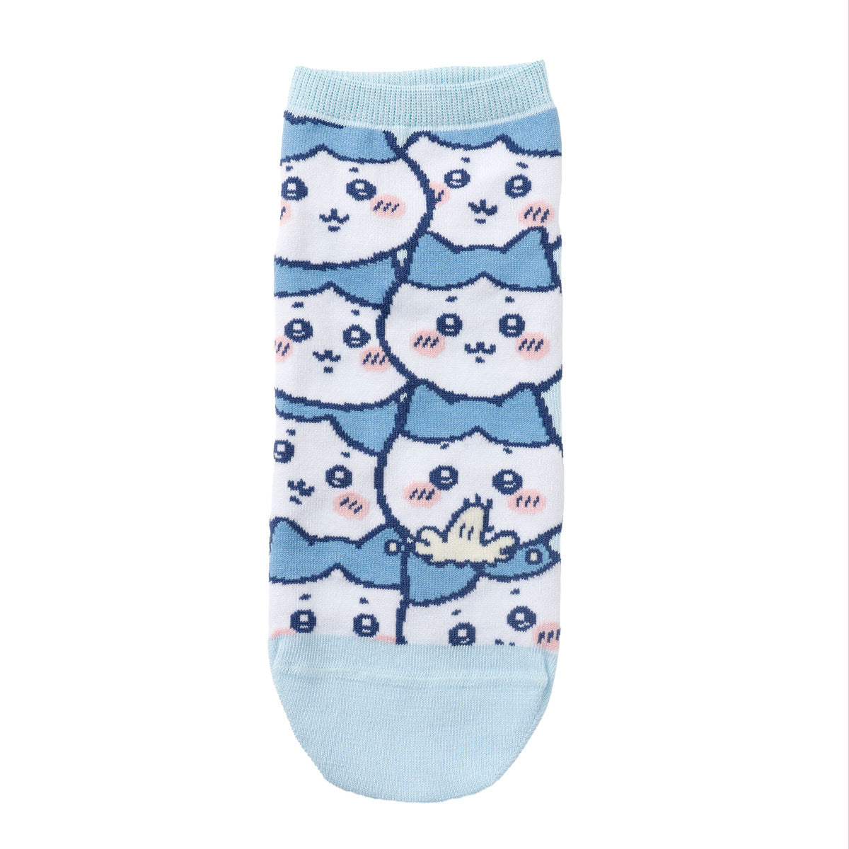 ちいかわ クルーソックス ハチワレいっぱい サックス