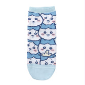 ちいかわ クルーソックス ハチワレいっぱい サックス