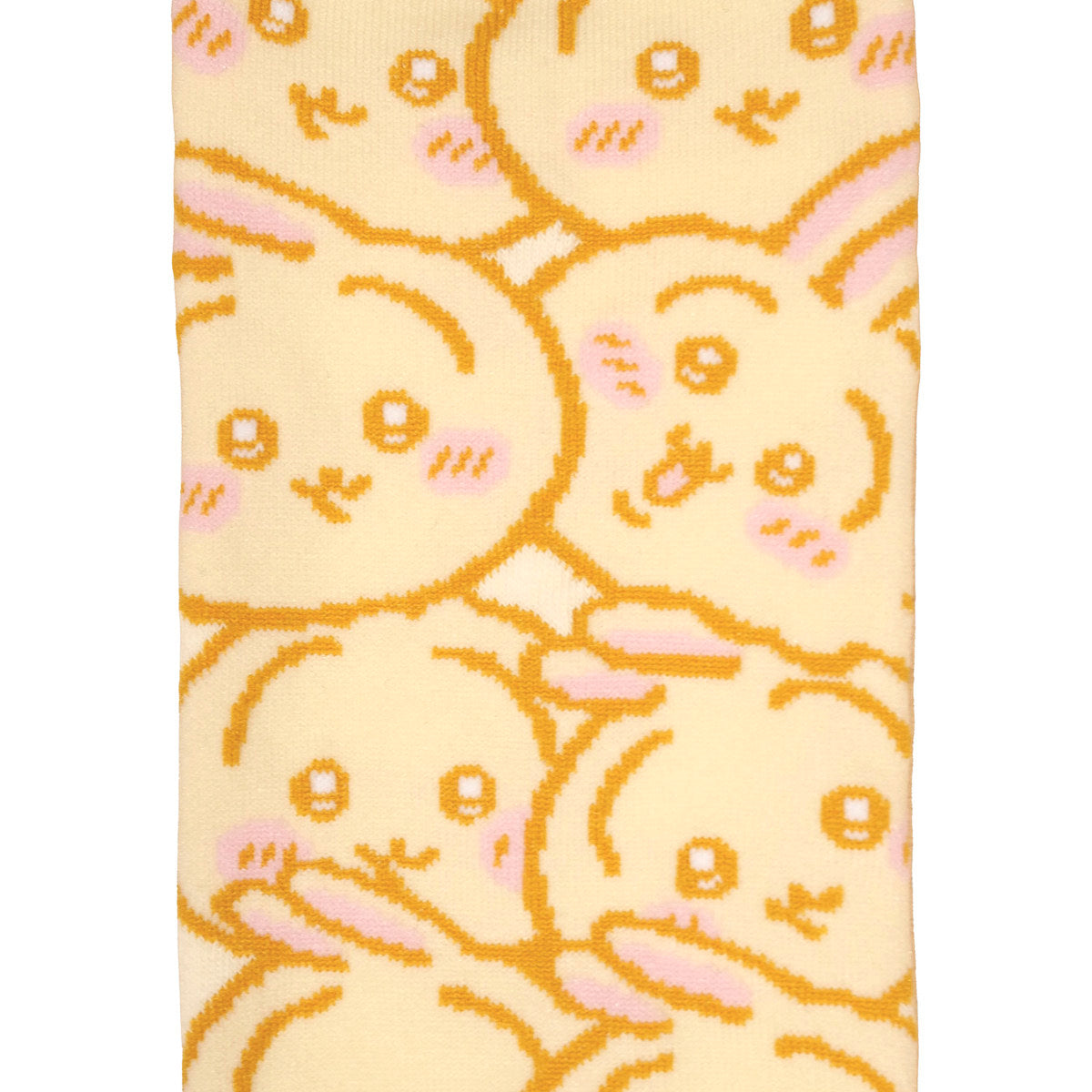 ちいかわ クルーソックス うさぎいっぱい イエロー