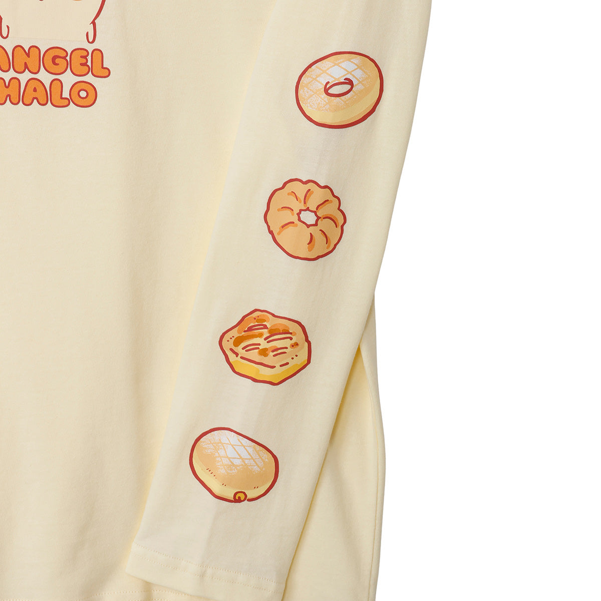 ちいかわ 長袖Tシャツ ドーナッツ イエローベージュ