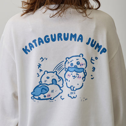 ちいかわ スウェット 肩車ジャンプ ホワイト