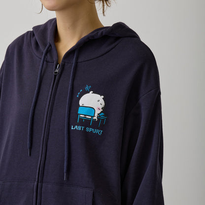 ちいかわ ZIPパーカー 試験だ ネイビー