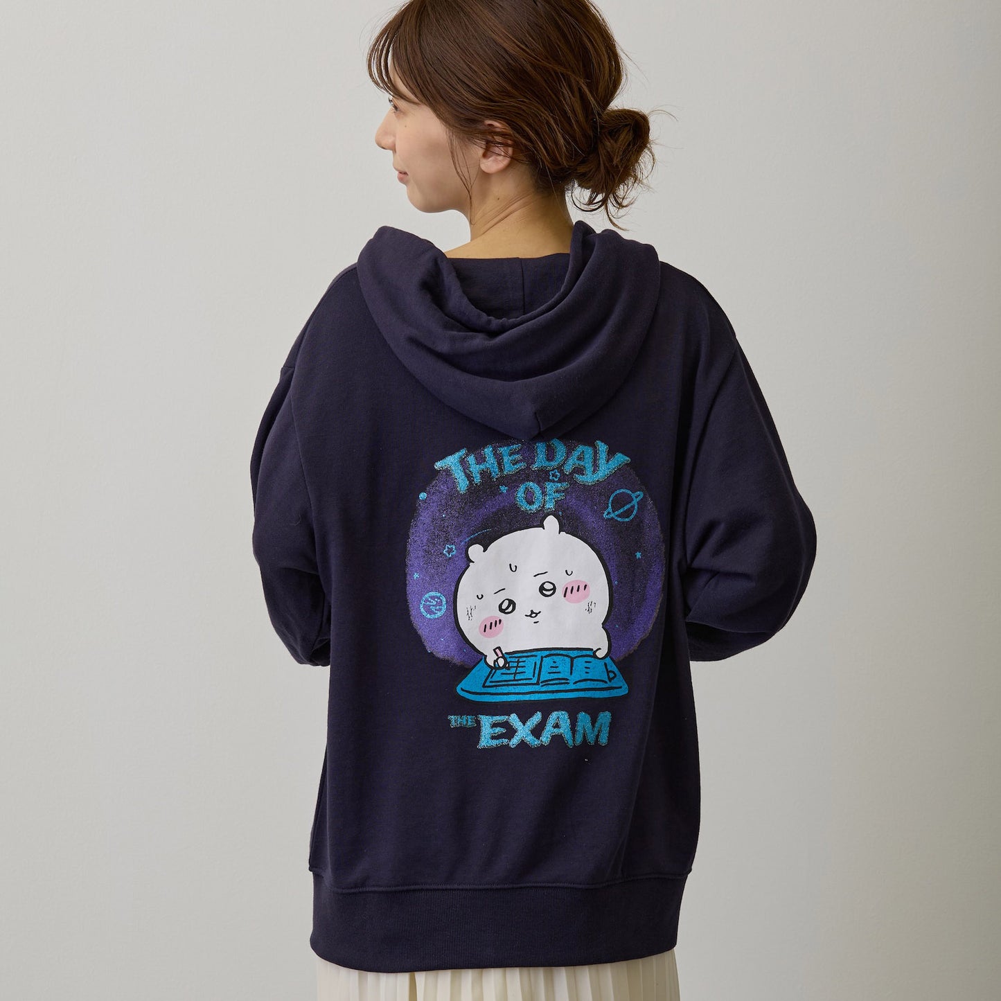 ちいかわ ZIPパーカー 試験だ ネイビー