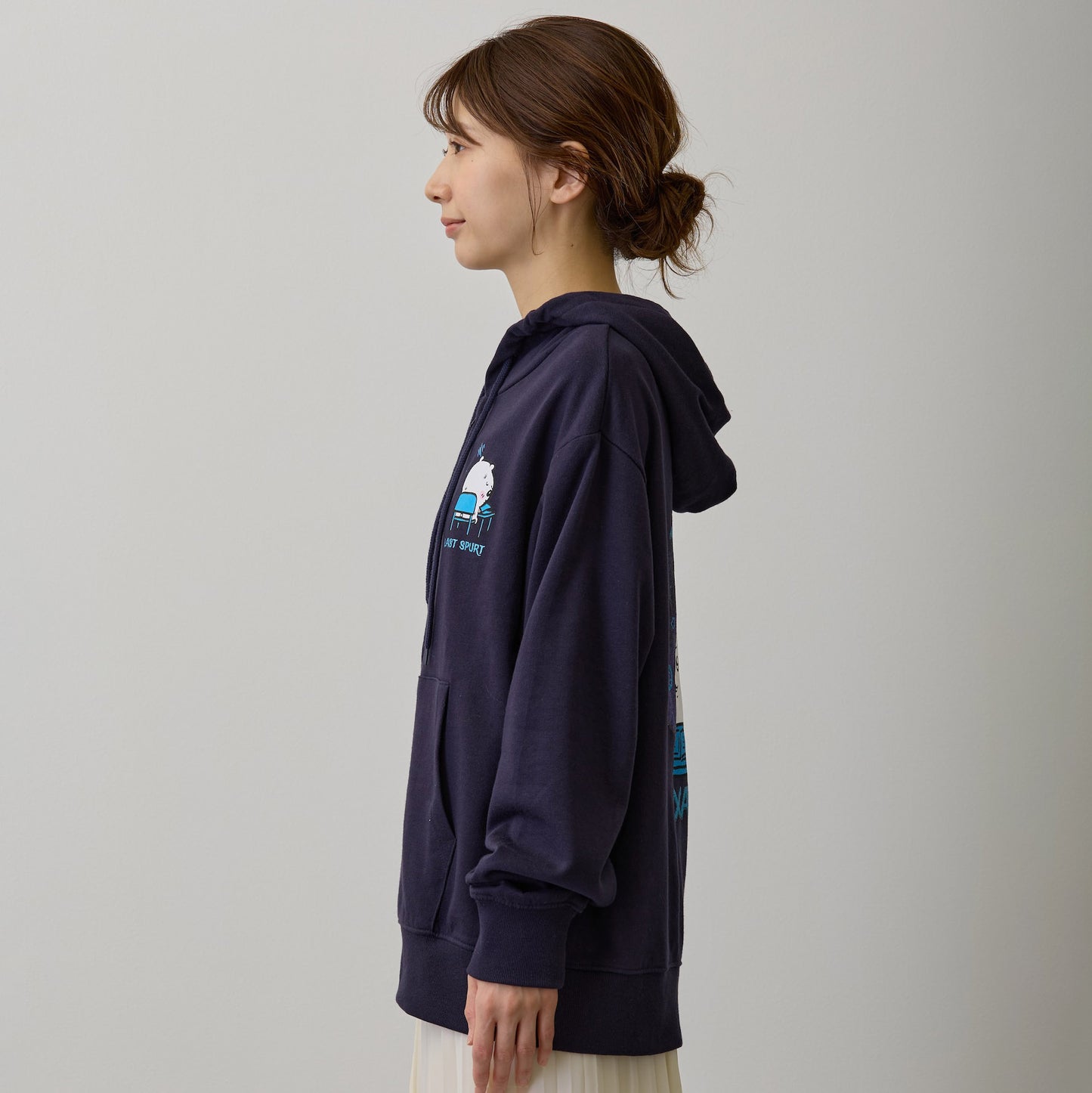 ちいかわ ZIPパーカー 試験だ ネイビー