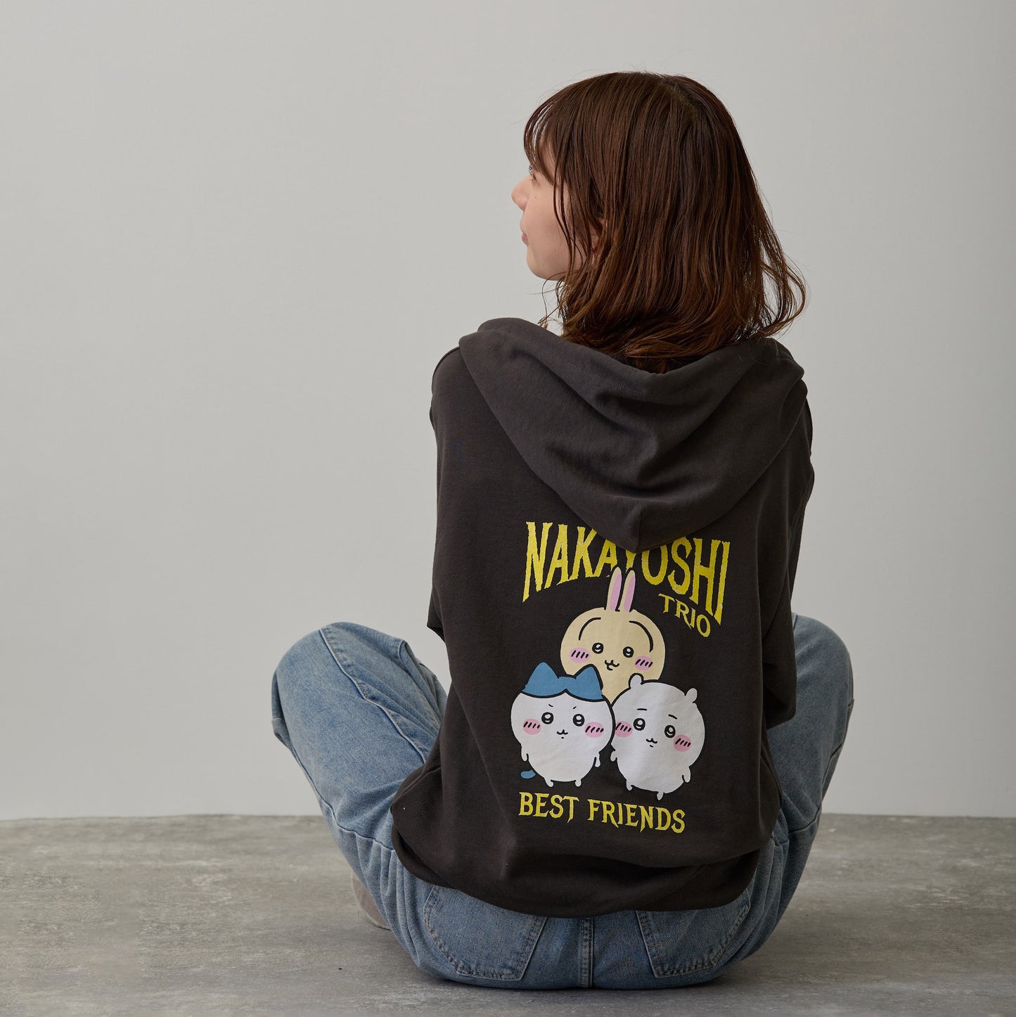 ちいかわ ZIPパーカー 仲良しトリオ スミ