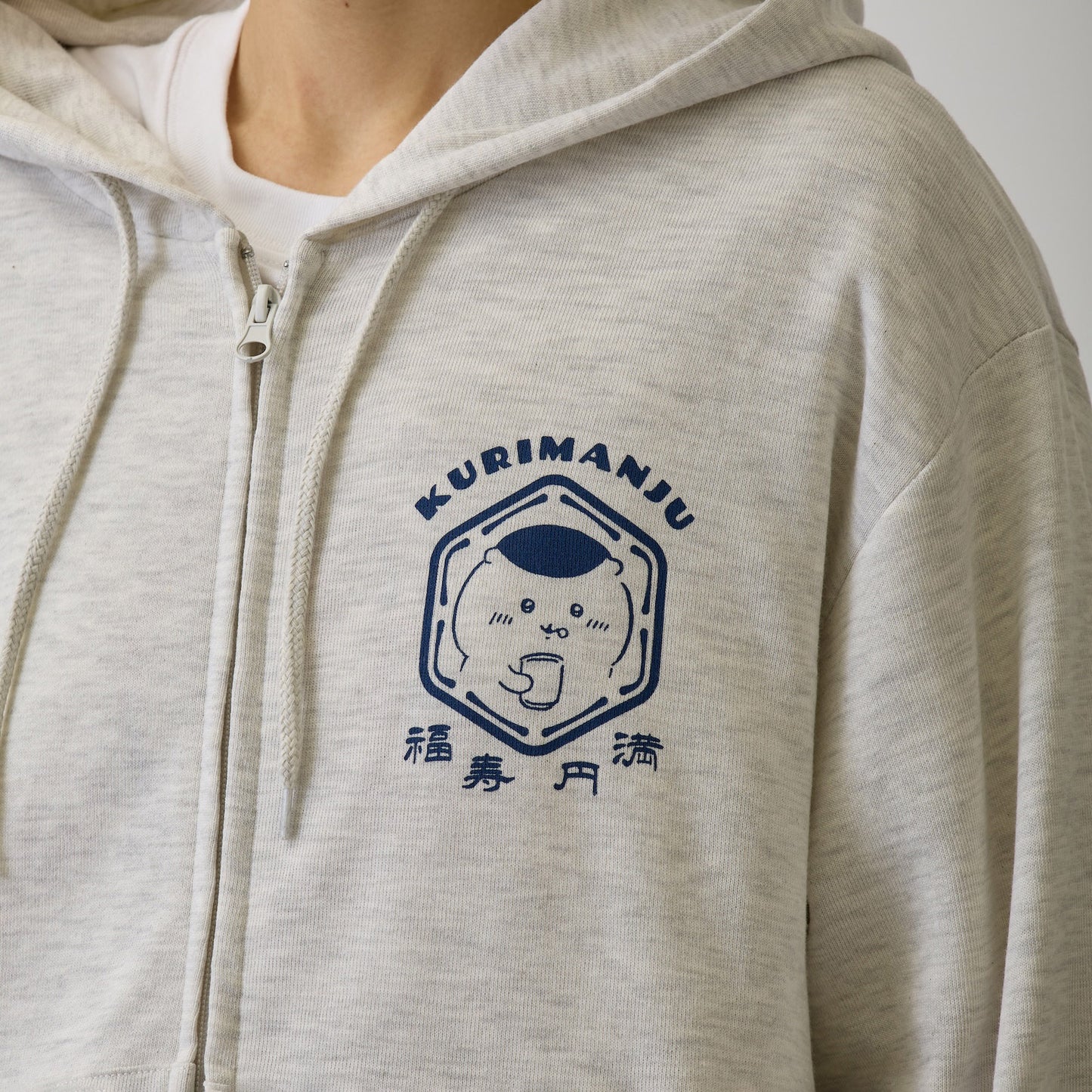 ちいかわ ZIPパーカー 福寿円満 アッシュ