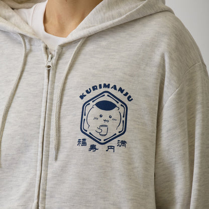 ちいかわ ZIPパーカー 福寿円満 アッシュ